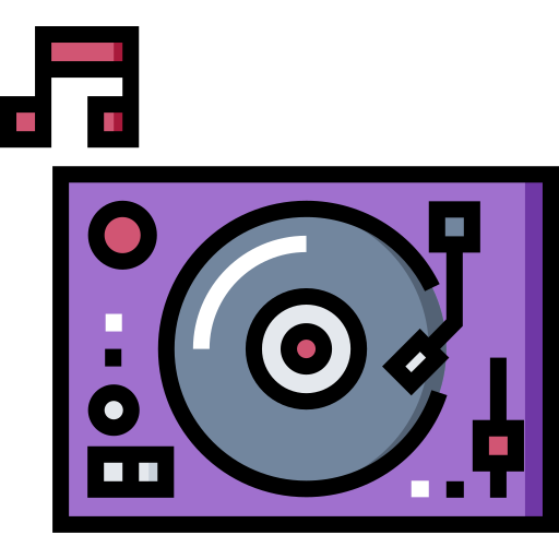 Turntable Detailed Straight Lineal color icon