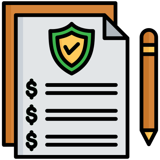 póliza de seguros icono gratis