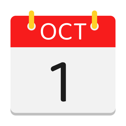 1 de octubre icono gratis