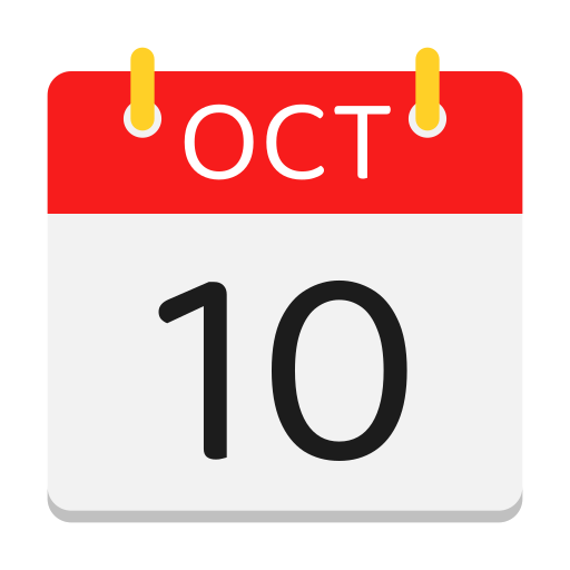 calendario de octubre icono gratis