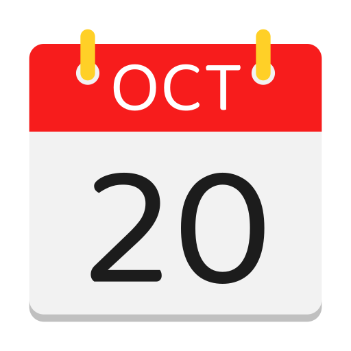 20 de octubre icono gratis