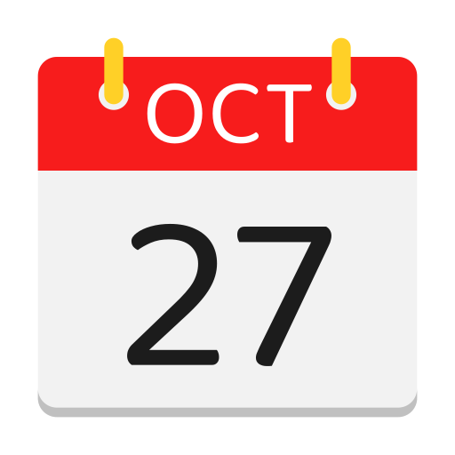 calendario de octubre icono gratis