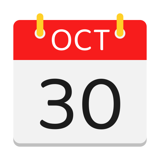 calendario de octubre icono gratis