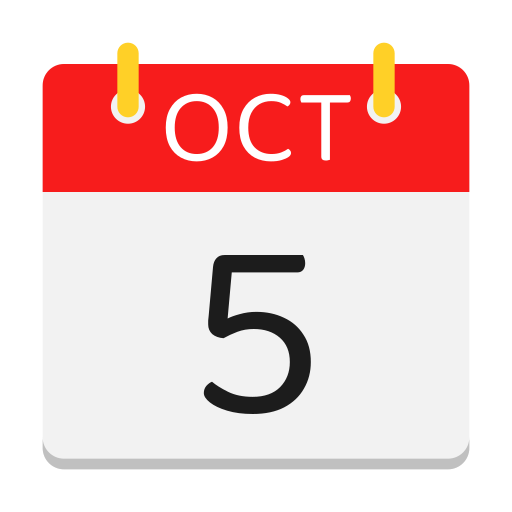 calendario de octubre icono gratis