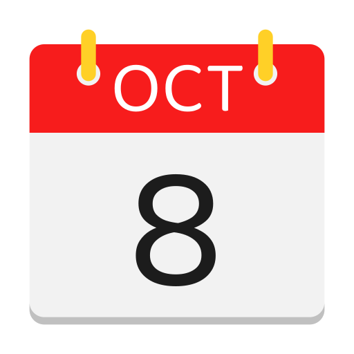 calendario de octubre icono gratis