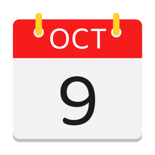 calendario de octubre icono gratis