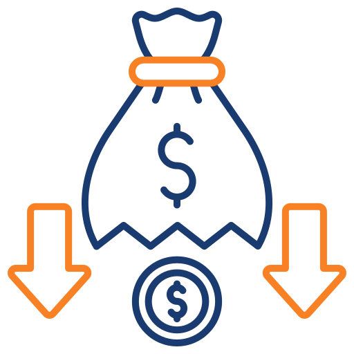 pérdida de dinero icono gratis