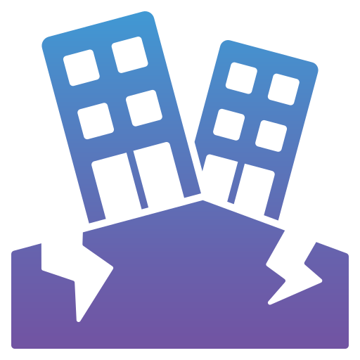 terremoto icono gratis