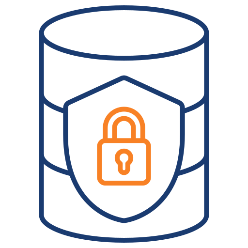 seguridad de datos icono gratis
