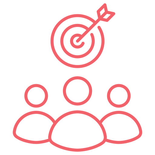 mercado objetivo icono gratis