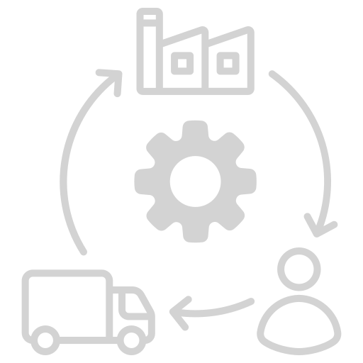 gestión de la cadena de suministro icono gratis