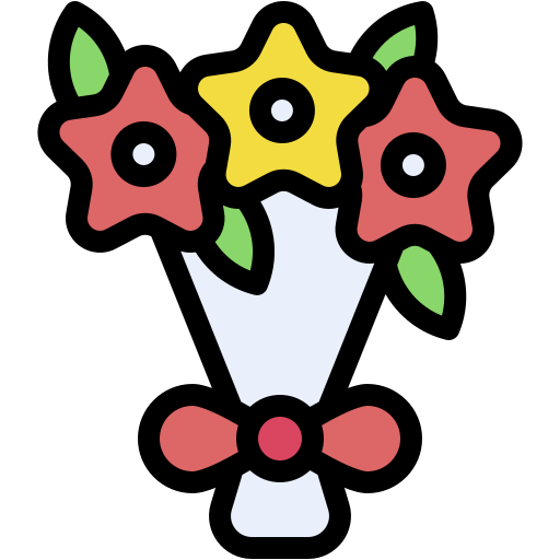 ramo de flores icono gratis