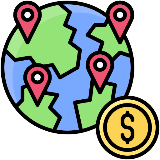 economía global icono gratis