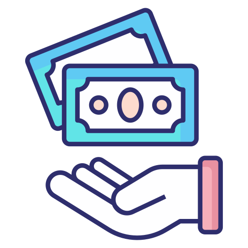 donación de dinero icono gratis