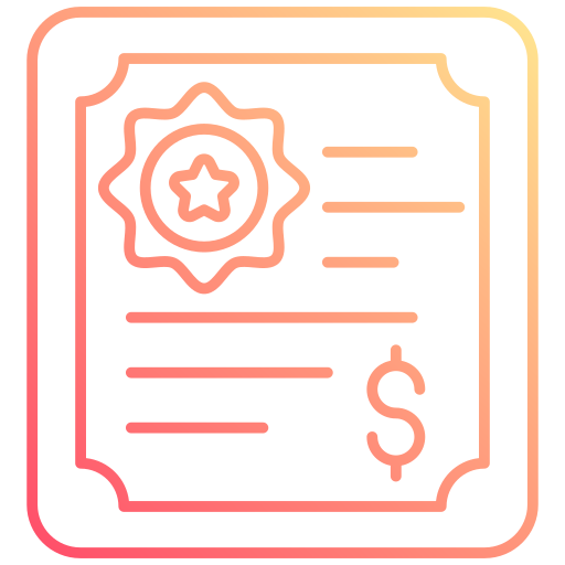 certificado de ações grátis ícone certificado de ações grátis ícone