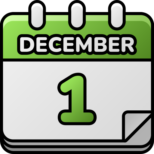 1 de diciembre icono gratis