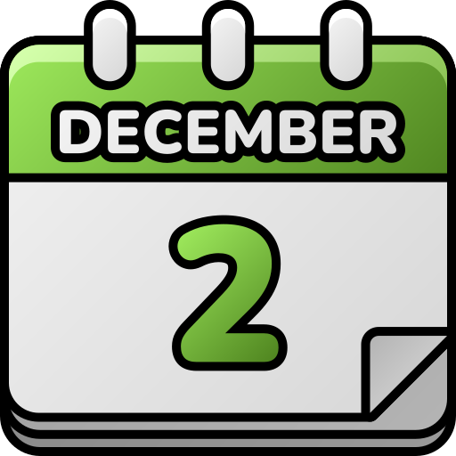 2 de diciembre icono gratis