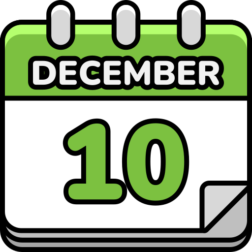 10 de diciembre icono gratis