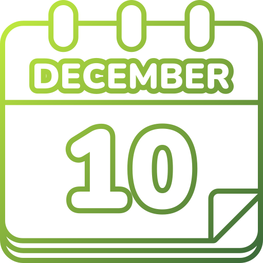 10 de diciembre icono gratis