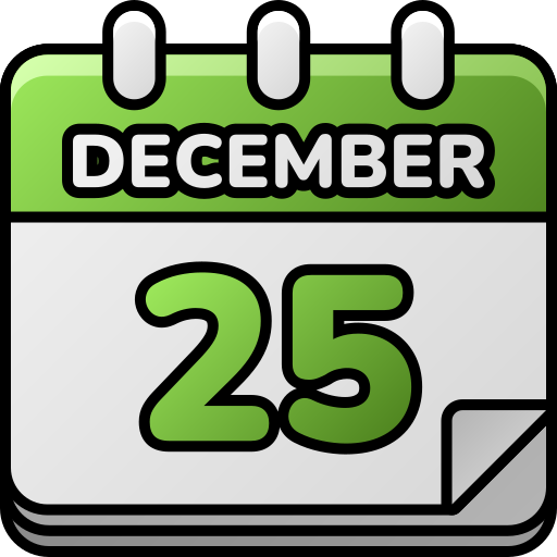 25 de diciembre icono gratis