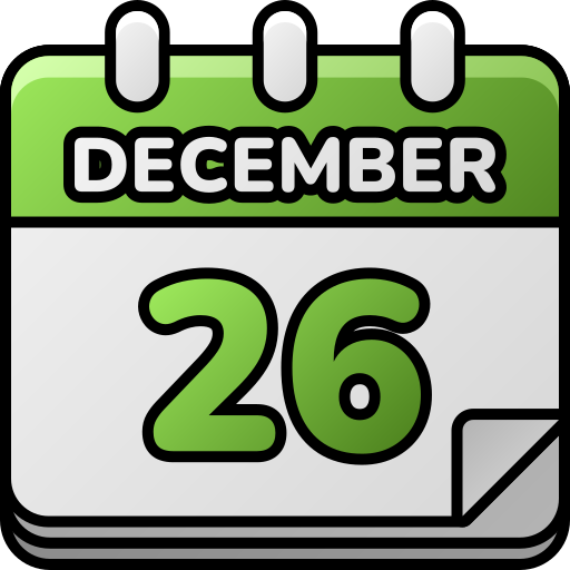 26 de diciembre icono gratis