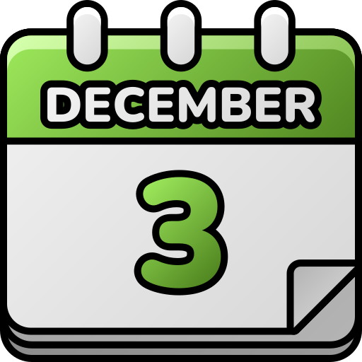 3 de diciembre icono gratis