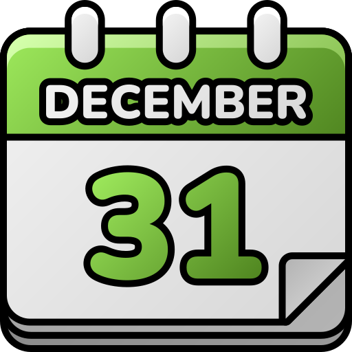 31 de diciembre icono gratis