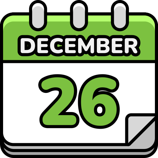 26 de diciembre icono gratis