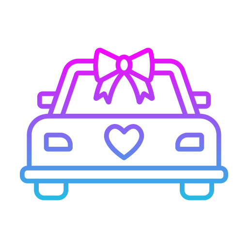coche de bodas icono gratis