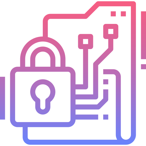 Data Encryption Nhor Phai Lineal Gradient Icon