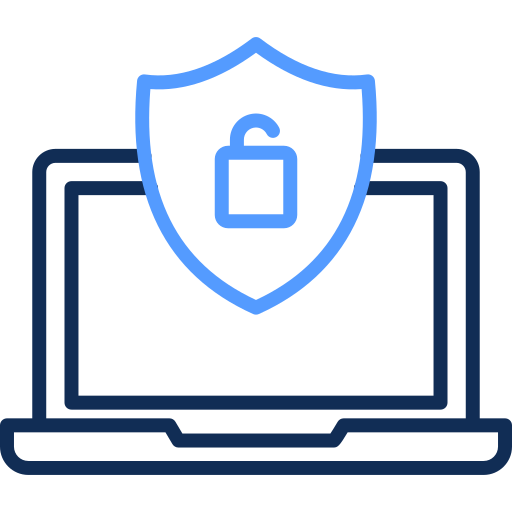 seguridad de la computadora portátil icono gratis