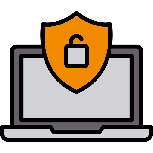 seguridad de la computadora portátil icono gratis
