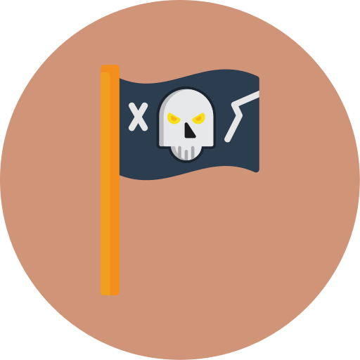 bandera pirata icono gratis