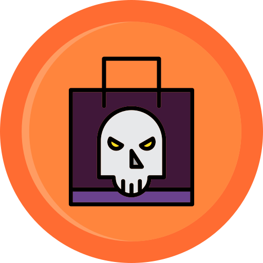 bolsa de halloween icono gratis