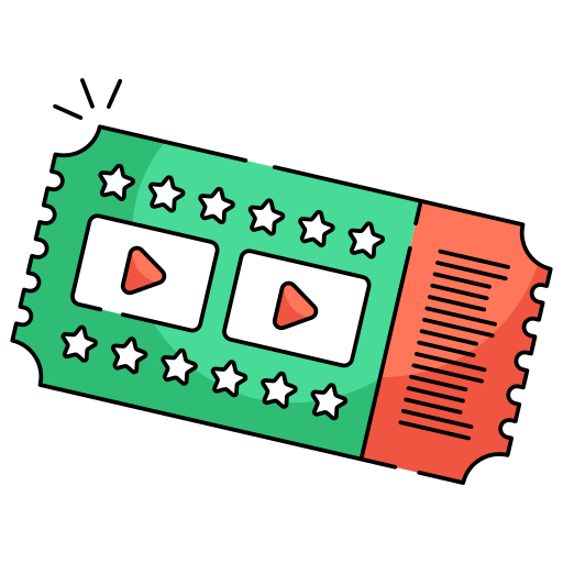 Cinema ticket free icon