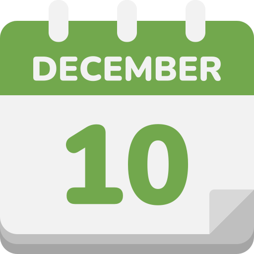 10 de diciembre icono gratis