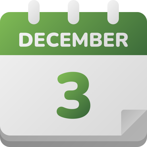 3 de diciembre icono gratis