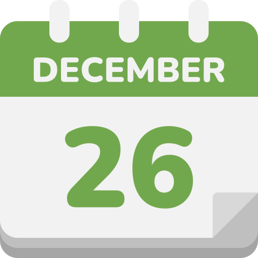 26 de diciembre icono gratis