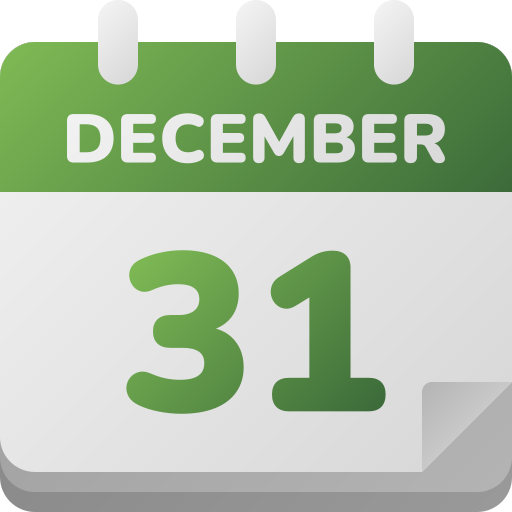 31 de diciembre icono gratis