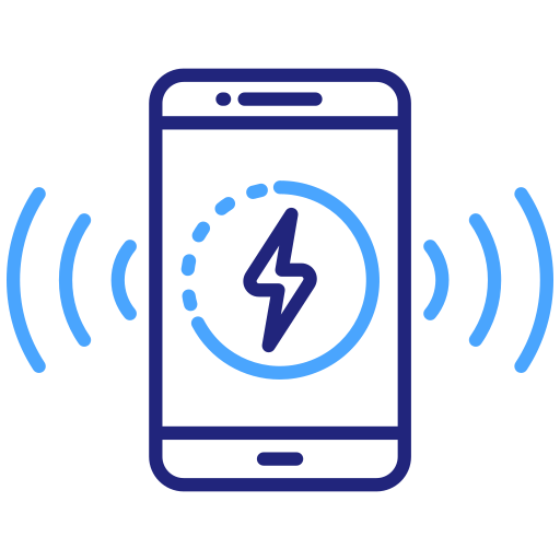 carga inalámbrica icono gratis