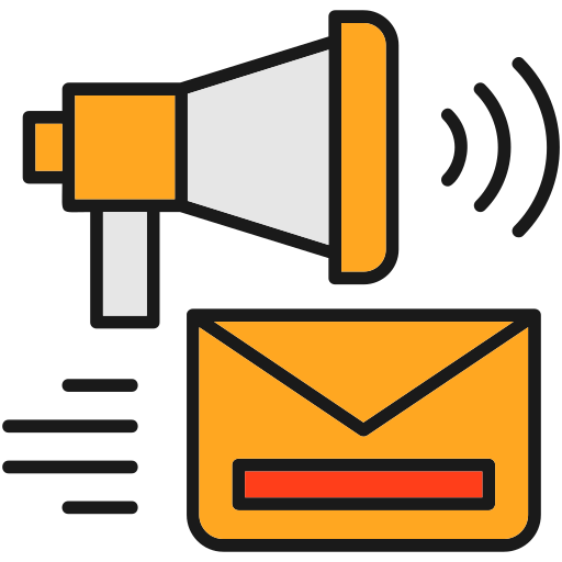marketing por correo electrónico icono gratis