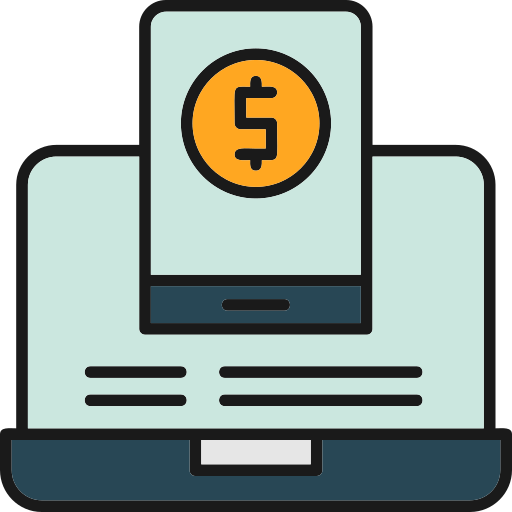 negocio en línea icono gratis