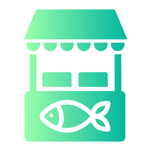 mercado de pescado icono gratis