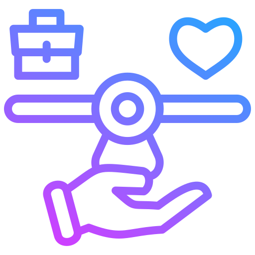 equilibrio entre vida laboral y personal icono gratis