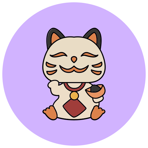 gato afortunado icono gratis