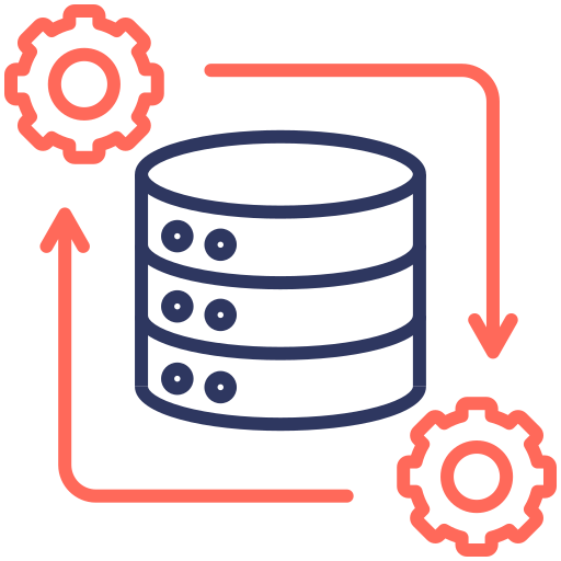 proceso de datos icono gratis