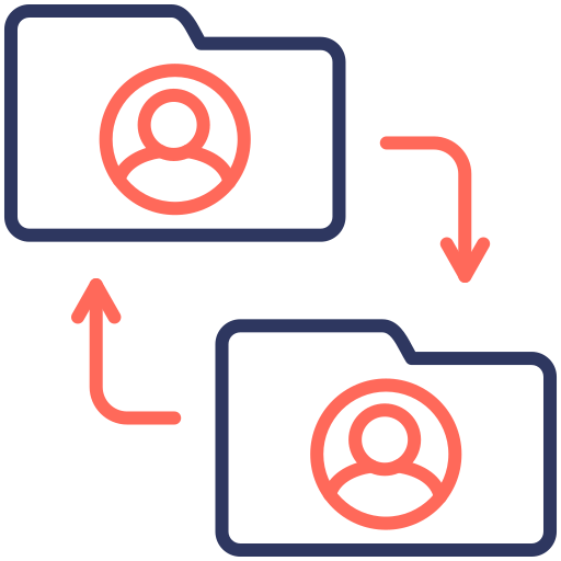 transferencia de datos icono gratis