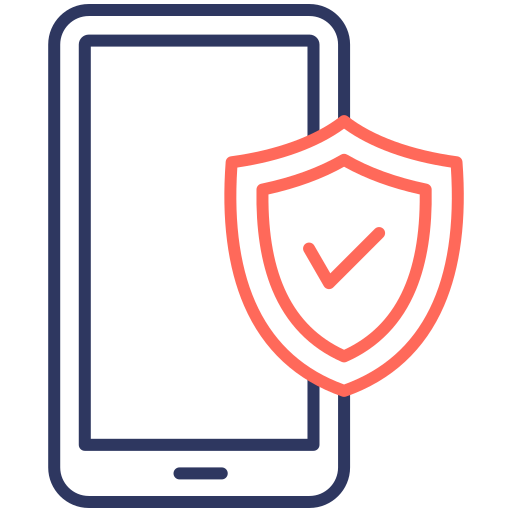 protección móvil icono gratis
