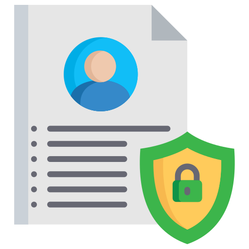 privacidad de datos icono gratis