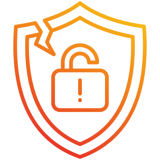Security breach free icon Security breach free icon